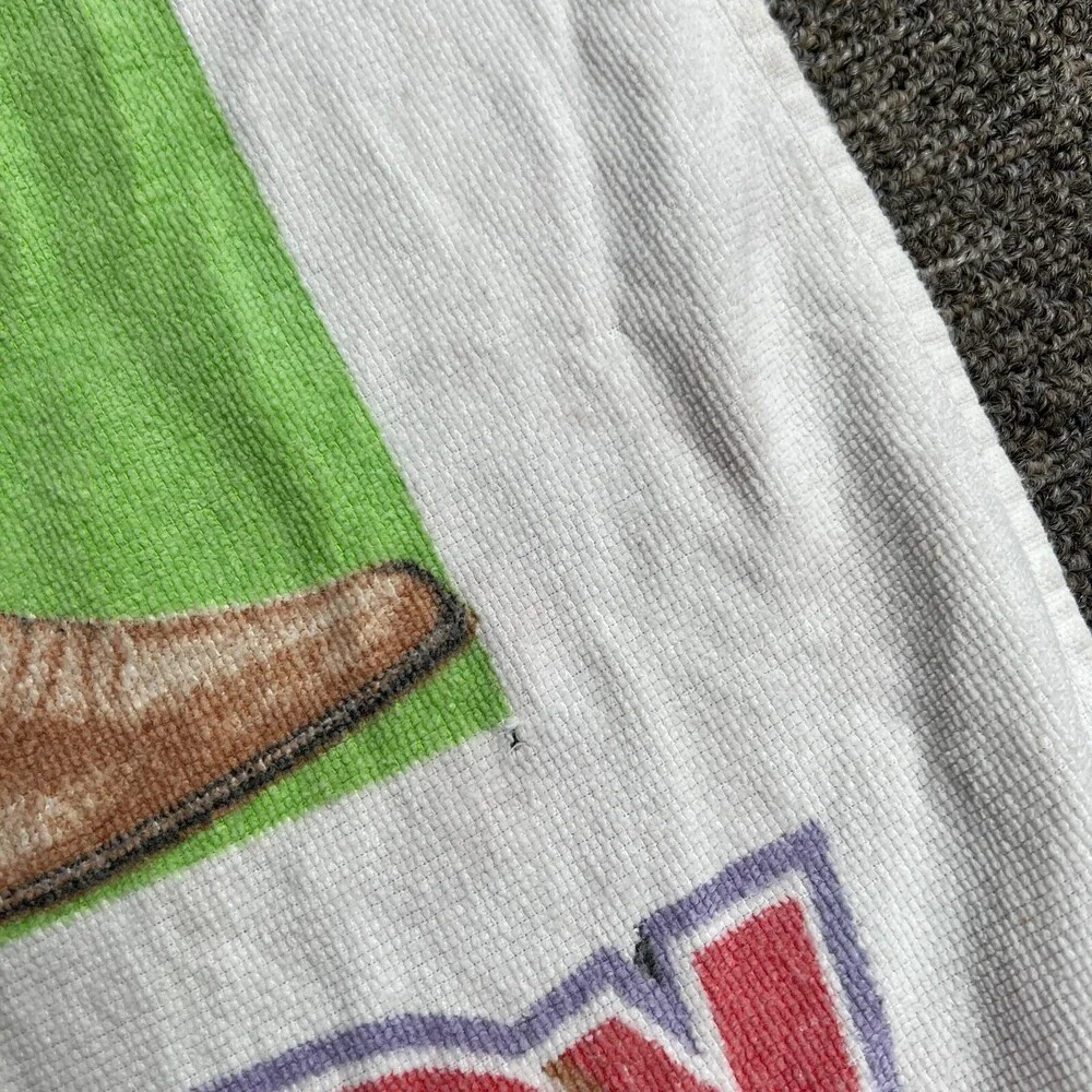 Vintage Disney Pixar Toy Story Beach Towel White Cartoon Anime AOP Buzz Tapestry